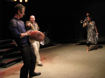 Rehearsal for "Showdown at the End of the World"